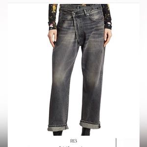 Faded crossover jeans r13